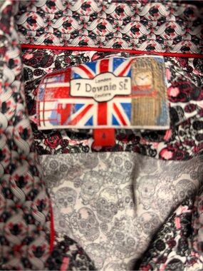 Men’s 7 Downie St Skull Patterned Button-Down Shirt - 4(large)
